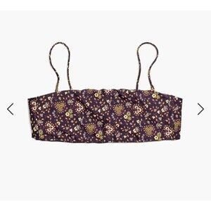 Madewell Bikini Top Womens XXL XXLarge Wildplains Floral Reversible Bandeau B1